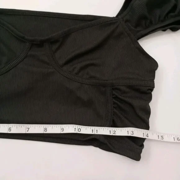 Crop Top Size M Women's Black - Picture 10 of 12